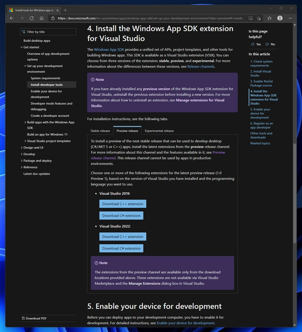 Windows App SDK 1.0 をインストールする:画像32