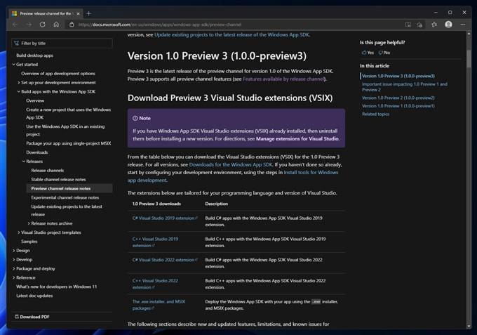 Windows App SDK 1.0 をインストールする:画像15