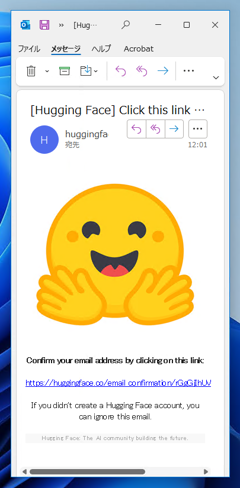 Hugging Faceのアカウントを作成する:画像7