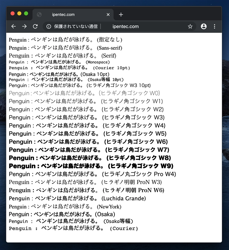 Google Chrome - Webブラウザーのデフォルトのフォント:画像10