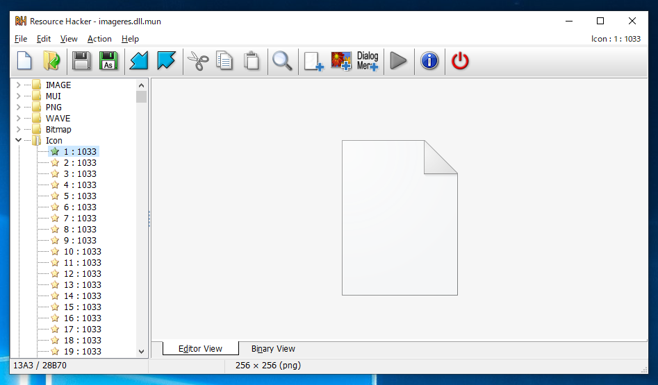 Windows 10 version 1903 で imageres.dll にアイコンが存在しない:画像9