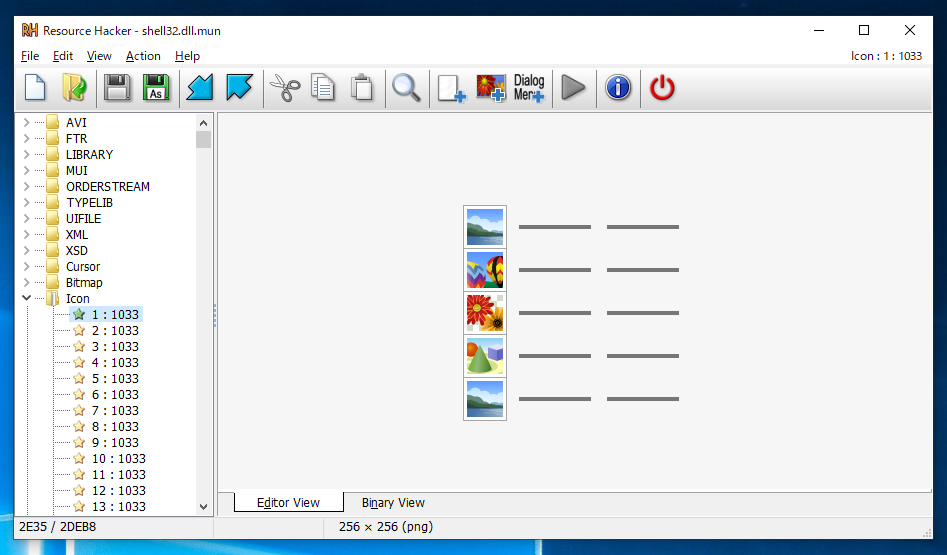 Windows 10 version 1903 で imageres.dll にアイコンが存在しない:画像10