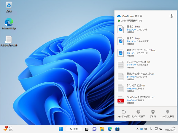 OneDrive(個人用)で同期されるフォルダを確認する:画像3