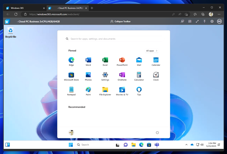 Windows 365 Cloud PCの言語を日本語に変更する:画像1