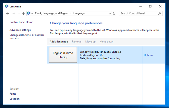 英語版 Windows Server 2016 のGUIの表示を日本語に変更する:画像4