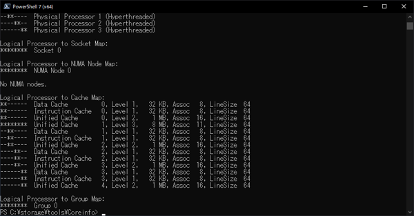 NUMAノード数を調べる:画像3