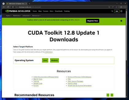 CUDA Toolkitのインストール:画像2