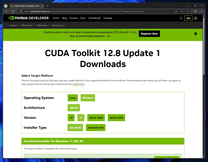 CUDA Toolkitのインストール:画像3