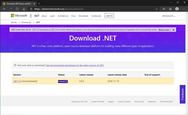 Microsoft .NET 5 Desktop Runtime をインストールする:画像3