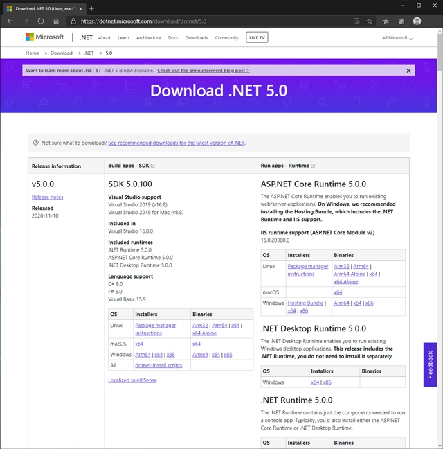 Microsoft .NET 5 Desktop Runtime をインストールする:画像4