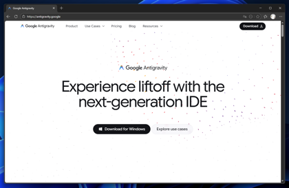 Google Antigravity をインストールする:画像1