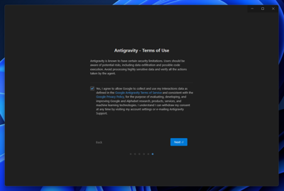Google Antigravity をインストールする:画像21