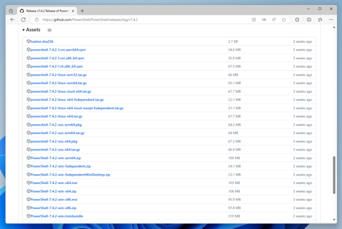 PowerShell 7 をインストールする - PowerShell ウィンドウで「新機能と改善のために最新の PowerShell をインストールしてください! https://aka.ms/PSWindows」が表示される:画像5