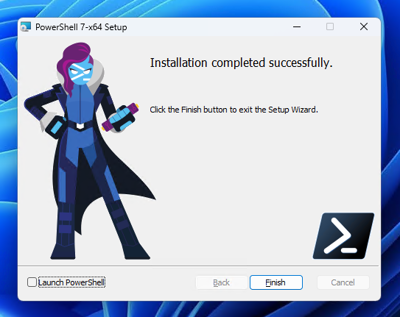 PowerShell 7 をインストールする - PowerShell ウィンドウで「新機能と改善のために最新の PowerShell をインストールしてください! https://aka.ms/PSWindows」が表示される:画像15