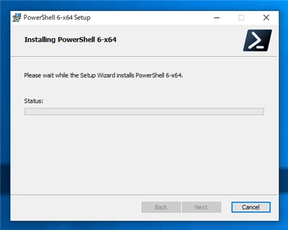 PowerShell Core 6 をインストールする - PowerShell ウィンドウで「新しいクロスプラットフォームの PowerShell をお試しください https://aka.ms/pscore6」が表示される:画像13