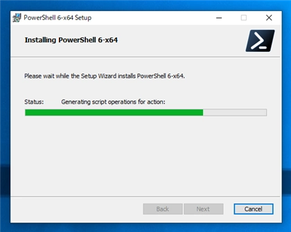 PowerShell Core 6 をインストールする - PowerShell ウィンドウで「新しいクロスプラットフォームの PowerShell をお試しください https://aka.ms/pscore6」が表示される:画像14