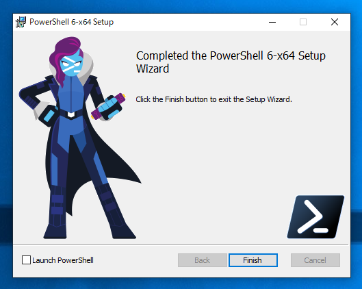 PowerShell Core 6 をインストールする - PowerShell ウィンドウで「新しいクロスプラットフォームの PowerShell をお試しください https://aka.ms/pscore6」が表示される:画像15