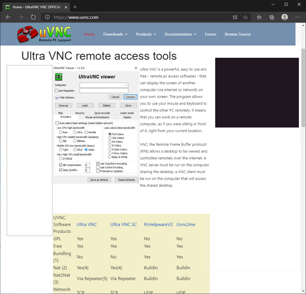 Ultra VNC のインストール:画像1