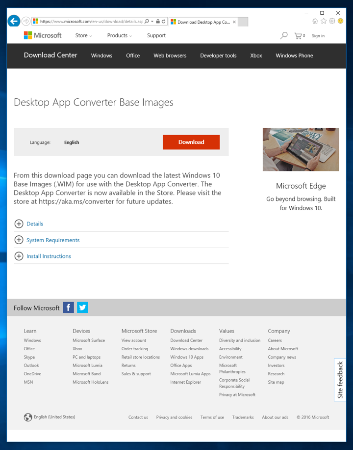 Desktop App Converter をインストールする:画像13