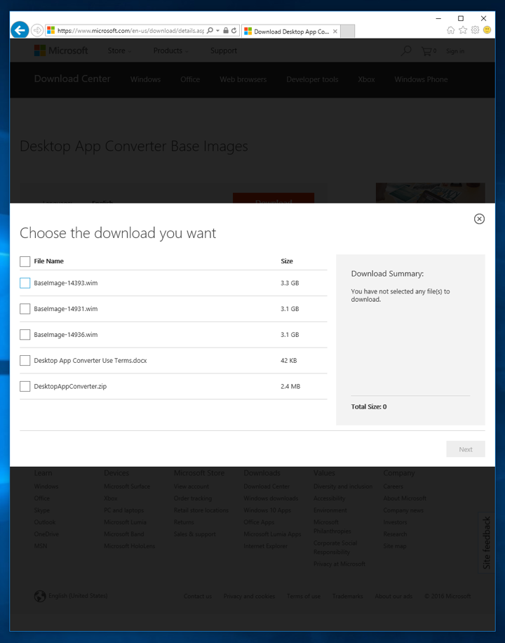 Desktop App Converter をインストールする:画像14