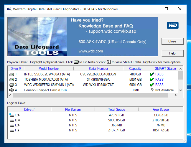 Western Digital Data Lifeguard Diagnostic for Windows をインストールする:画像13