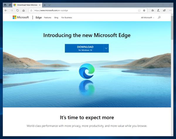 Microsoft Edge (2020年1月版) をインストールする:画像1
