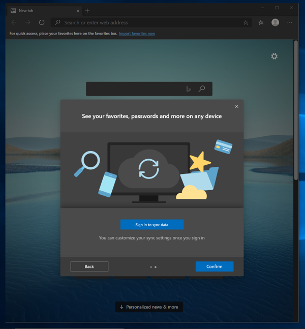 Microsoft Edge (2020年1月版) をインストールする:画像11