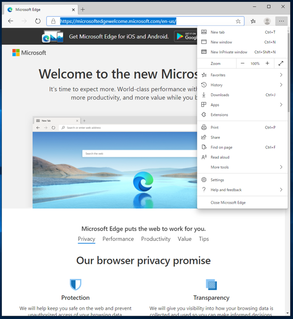 Microsoft Edge (2020年1月版) をインストールする:画像13