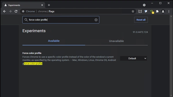 Microsoft Edge , Google Chrome でカラープロファイルを明示的に指定する:画像8