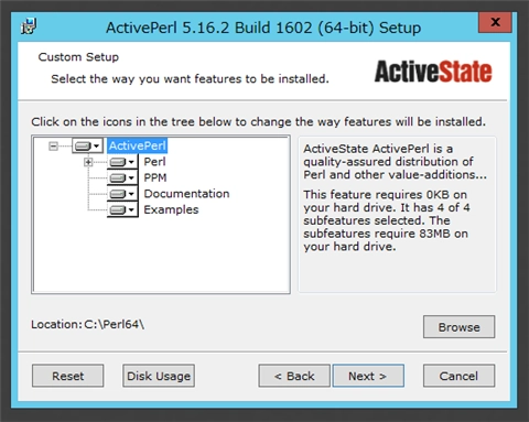 Windows Server に Active Perl をインストールする:画像21
