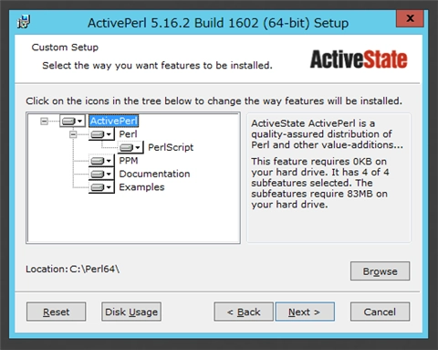 Windows Server に Active Perl をインストールする:画像22