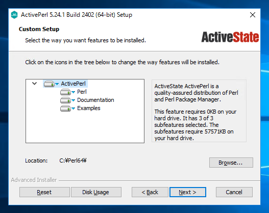 Windows Server に Active Perl をインストールする:画像8