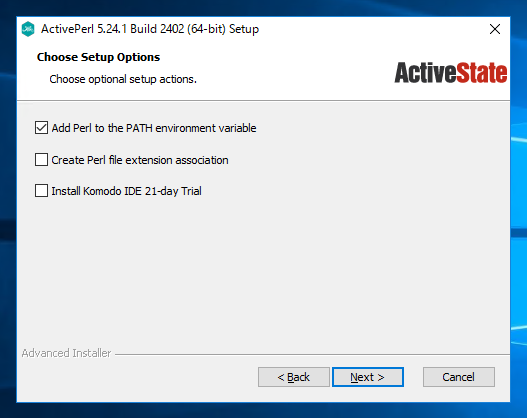 Windows Server に Active Perl をインストールする:画像11