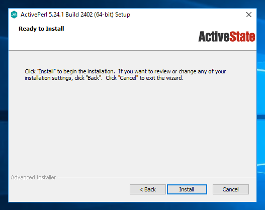 Windows Server に Active Perl をインストールする:画像12