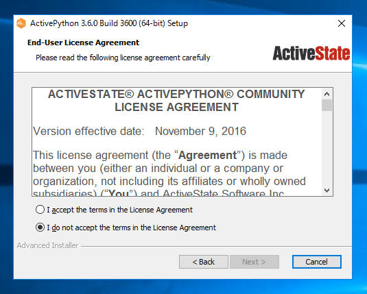 Windows Server に Active Python をインストールする:画像8