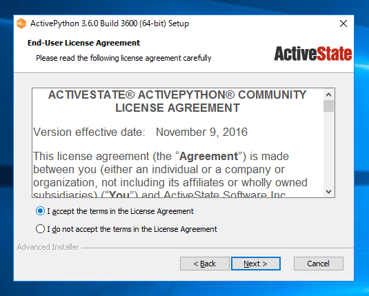 Windows Server に Active Python をインストールする:画像9