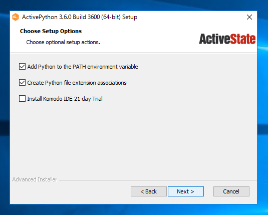 Windows Server に Active Python をインストールする:画像12