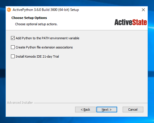 Windows Server に Active Python をインストールする:画像13