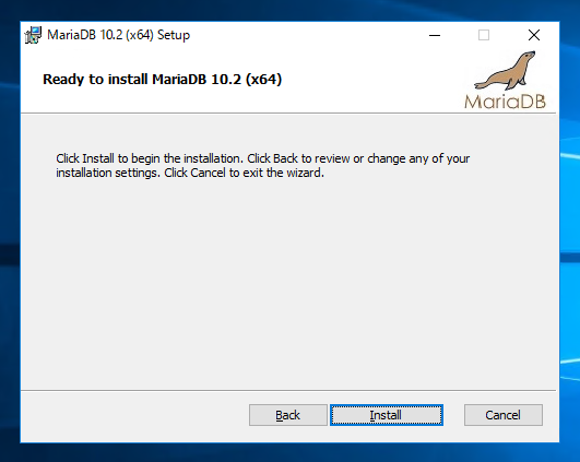 Windows Server にMariaDB Windows版をインストールする:画像16