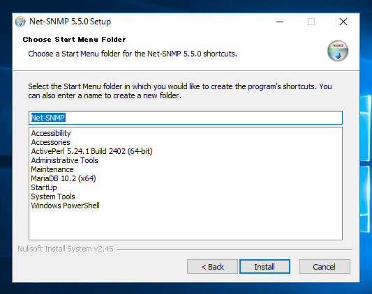 Windows Server に net-snmp をインストールする:画像15