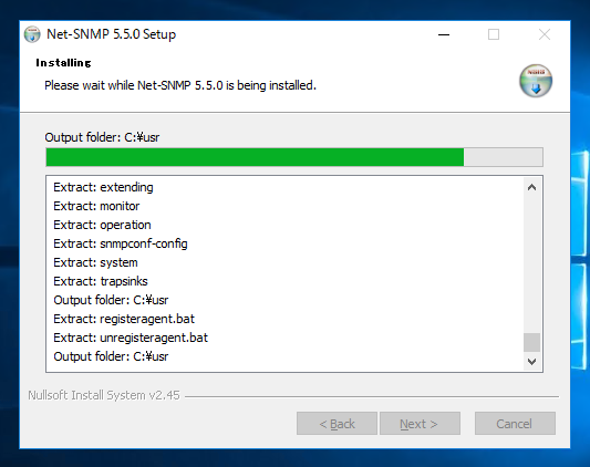 Windows Server に net-snmp をインストールする:画像17