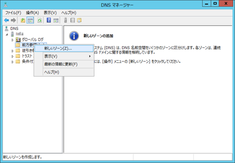 Windows Server でインターネットDNSの正引きプライマリゾーンを作成する (Windows Server 2008 / 2012):画像1