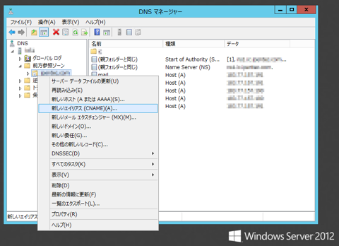 Windows Server でインターネットDNSの正引きプライマリゾーンを作成する (Windows Server 2008 / 2012):画像13