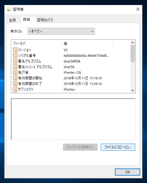 Windows Server に中間認証局の証明機関を構成する:画像21