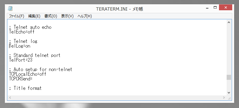 TeraTerm Pro を利用してネゴシエーションオプションの通信内容を調べる:画像2