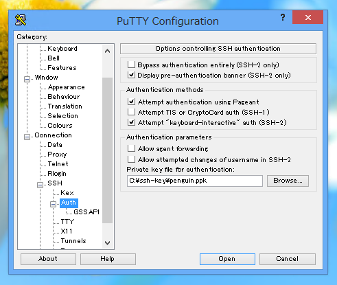 PuTTYを利用したSSH接続:画像10