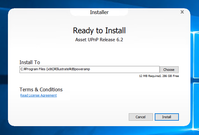 Asset UPnP のインストール:画像7