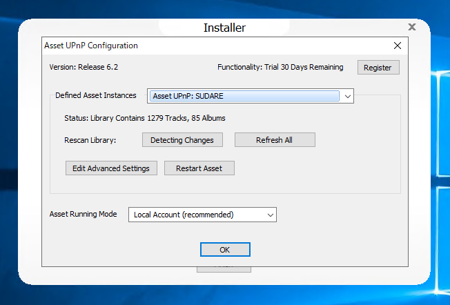 Asset UPnP のインストール:画像12