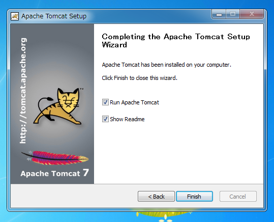 Tomcat7 のインストール:画像13