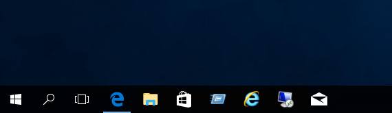 Windows 10 のタスクバーの検索ボックスを非表示にする、表示スタイルを変更する:画像1